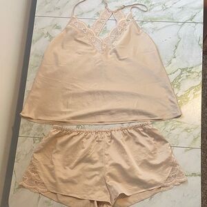 Flora Nikrooz Lace-Trim Satin Cami & Shorts Set XL